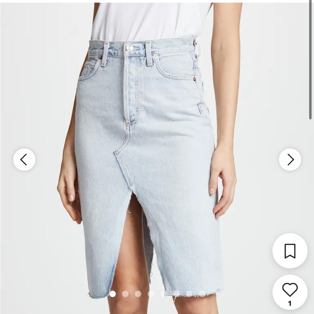 Agolde | Denim skirt with slit